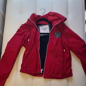 Red rain jacket